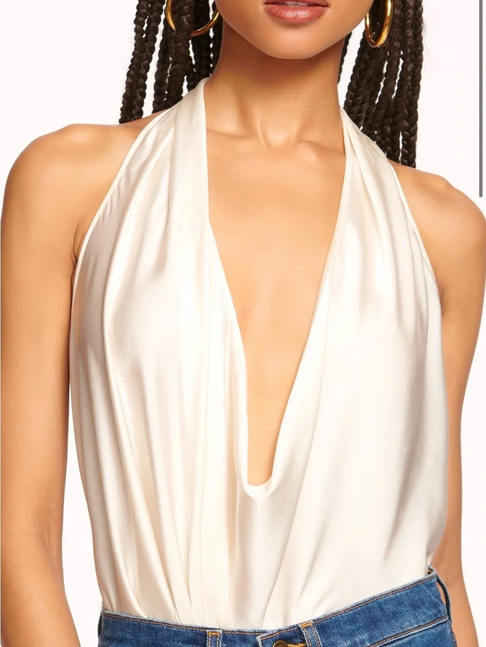 Ramy Brook cream Harriet Halter top